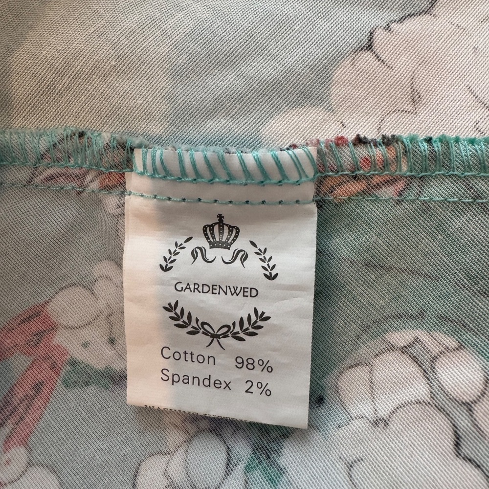 GARDENWEED Women’s Sleeveless fit & flare Party Dress, Aqua Floral Print Size M - Picture 15 of 16